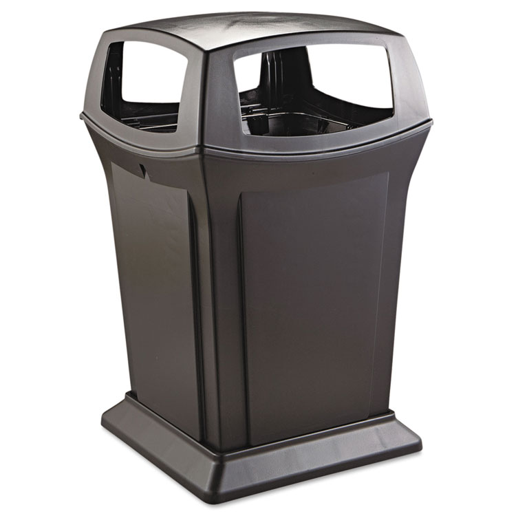 Rubbermaid Commercial Ranger Fire-Safe Waste Container, 45 gal, Structural Foam, Black (RCP917388BLA)