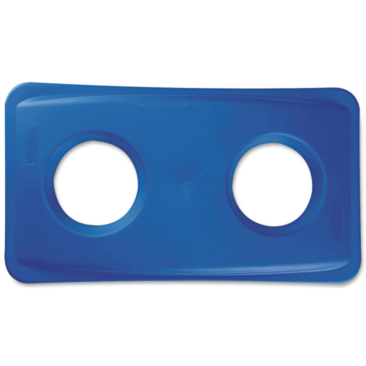 Rubbermaid Commercial Lid for Slim Jim Bottle Recycling Container, 20.38w x 11.38d x 2.75h, Blue (RCP269288BE)