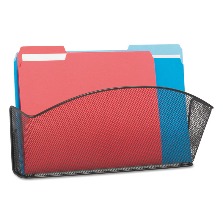 Safco Onyx Mesh Wall Pockets, Legal Size, Black 15" x 3" x 9", Black (SAF5653BL)