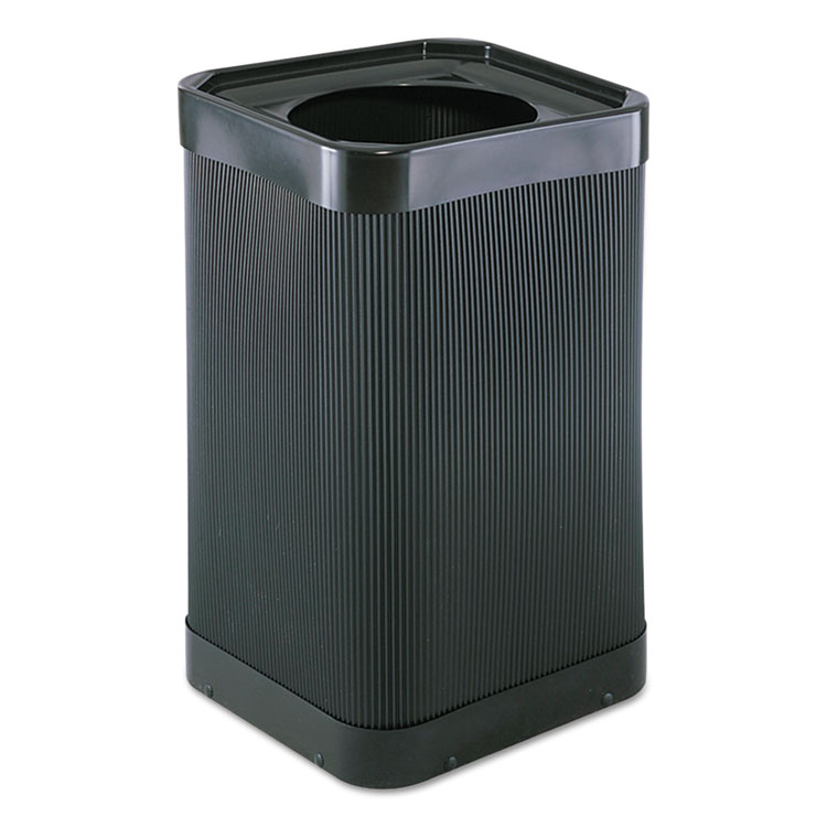 Safco At-Your-Disposal Top-Open Receptacle, 38 gal, Polyethylene, Black (SAF9790BL)