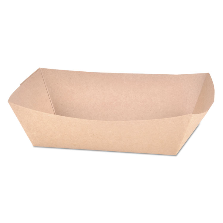 SCT Eco Food Trays, 2.5 lb Capacity, 6.54 x 4.06 x 1.73, Brown, Paper, 500/Carton (SCH0521)