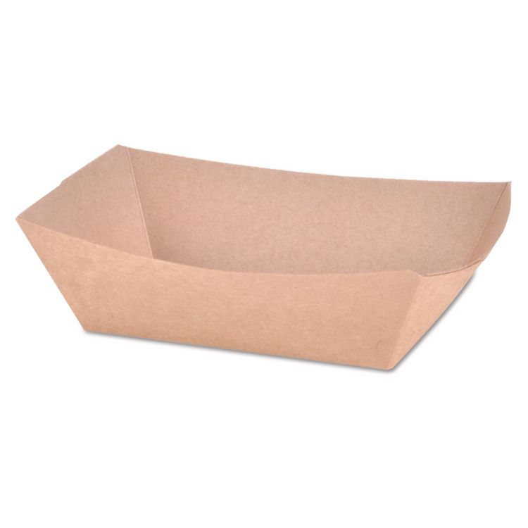 SCT Eco Food Trays, 1 lb Capacity, Brown, Paper, 1,000/Carton (SCH0513)