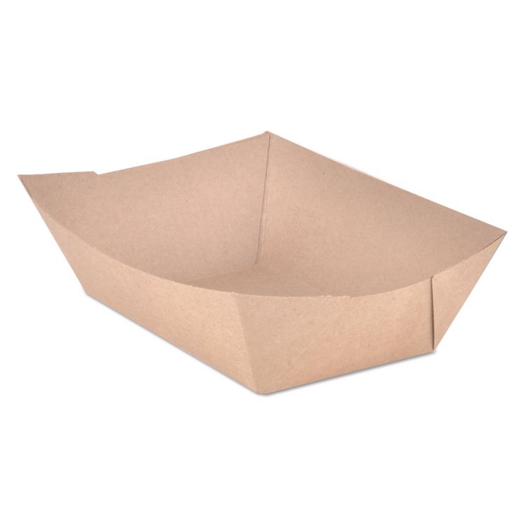 SCT Eco Food Trays, 3 lb Capacity, Brown, Paper, 500/Carton (SCH0525)