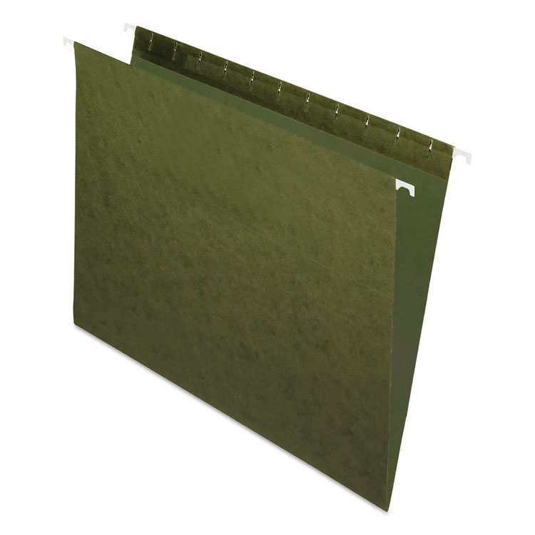 Pendaflex Standard Green Hanging Folders, Letter Size, Straight Tabs, Standard Green, 25/Box (PFX81600)