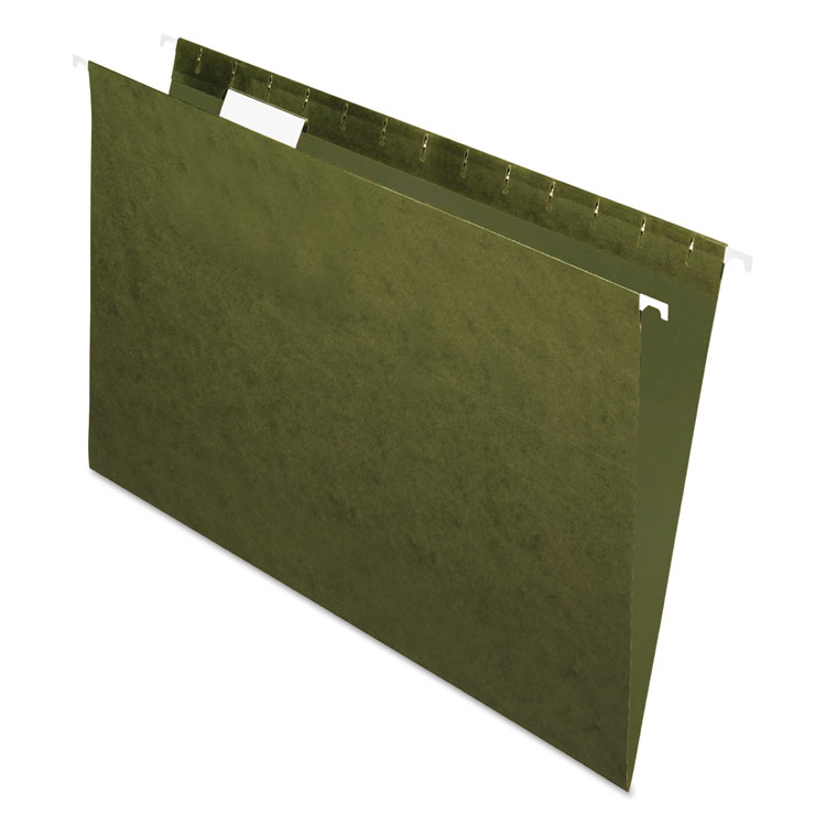 Pendaflex Standard Green Hanging Folders, Legal Size, 1/5-Cut Tabs, Standard Green, 25/Box (PFX81622)