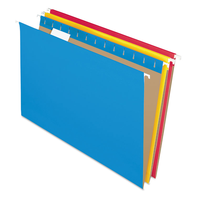 Pendaflex Colored Hanging Folders, Legal Size, 1/5-Cut Tabs, Assorted Colors, 25/Box (PFX81632)