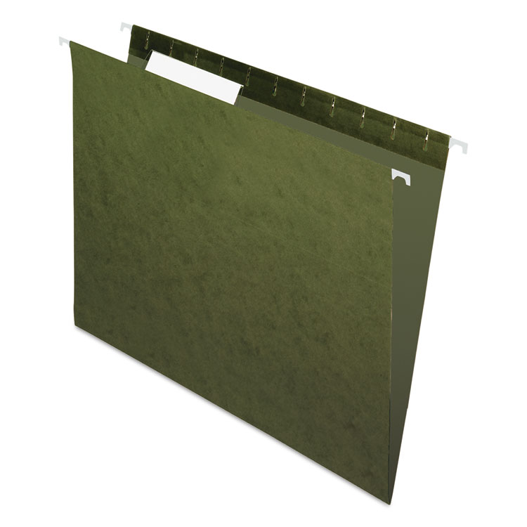 Pendaflex Standard Green Hanging Folders, Letter Size, 1/3-Cut Tabs, Standard Green, 25/Box (PFX81601)