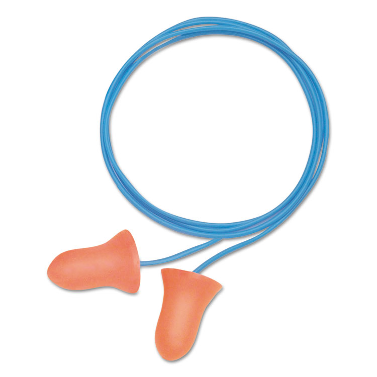 Howard Leight by Honeywell MAXIMUM Single-Use Earplugs, Corded, 33NRR, Coral, 100 Pairs (HOWMXM30)