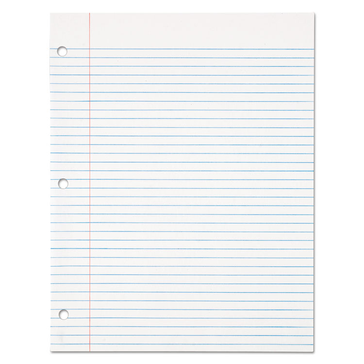 TOPS Filler Paper, 3-Hole, 8.5 x 11, Medium/College Rule, 500/Pack (TOP62349)