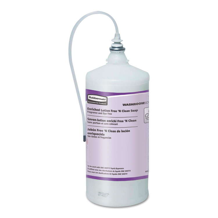 Rubbermaid Commercial TC EnrichedLotion Free 'N Clean Soap Refill, Unscented, 800 mL, 4/Carton (RCP402363)