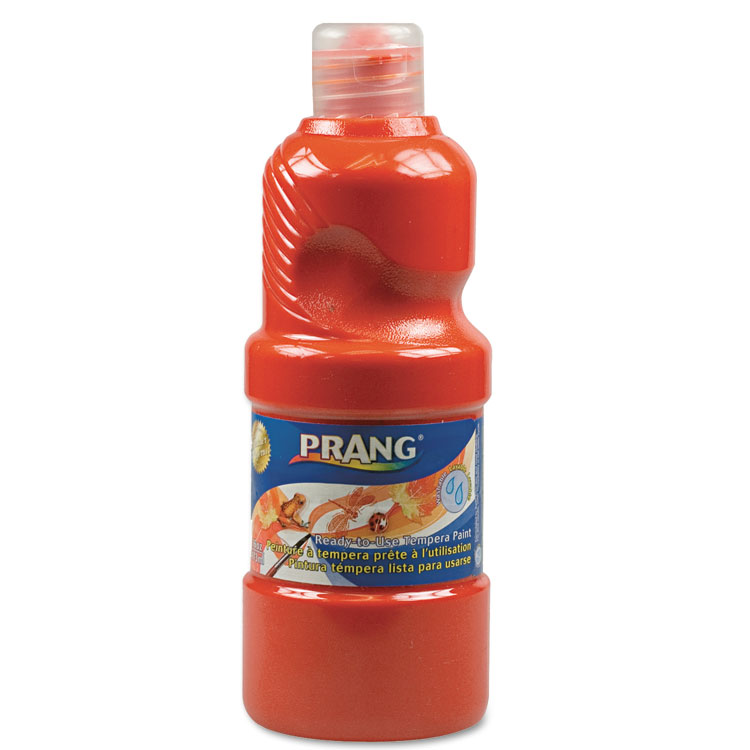 Prang Washable Paint, Orange, 16 oz Dispenser-Cap Bottle (DIX10702)
