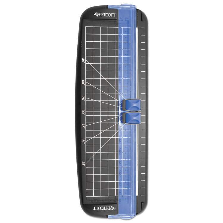 Westcott Multi-Purpose Personal Trimmer, 10 Sheets, 12" Cut Length, Plastic Base, 6.38 x 12 (ACM15804)