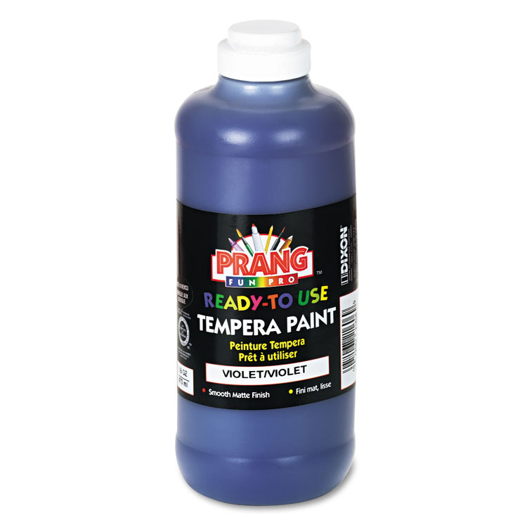 Prang Ready-to-Use Tempera Paint, Violet, 16 oz Dispenser-Cap Bottle (DIX21606)