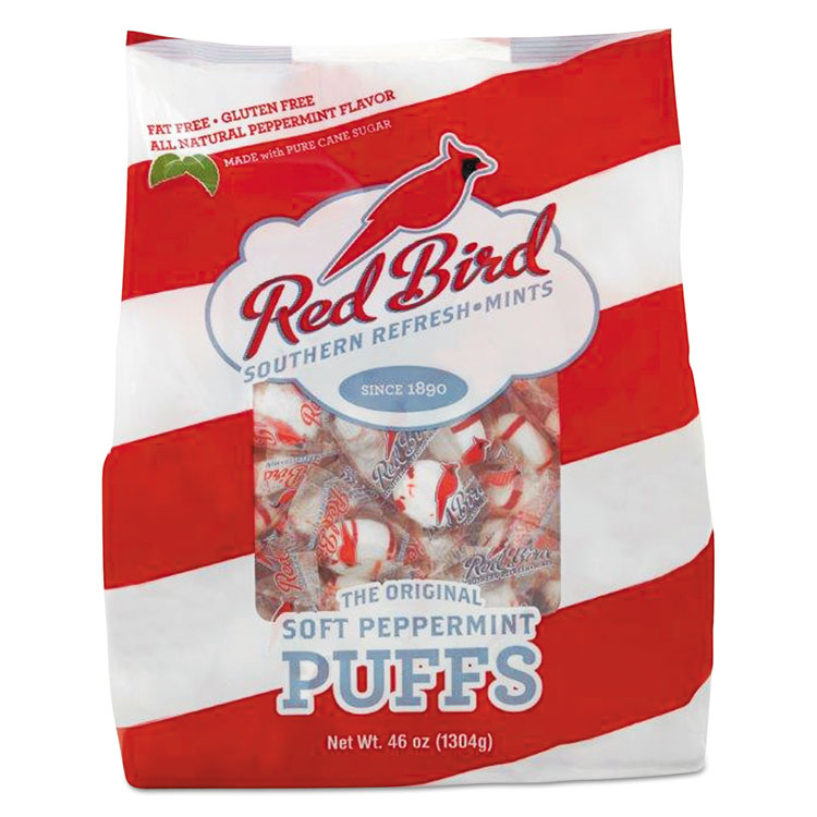 Red Bird Peppermint Puffs, Peppermint, Tub, 46 oz (AVT6240RWP)