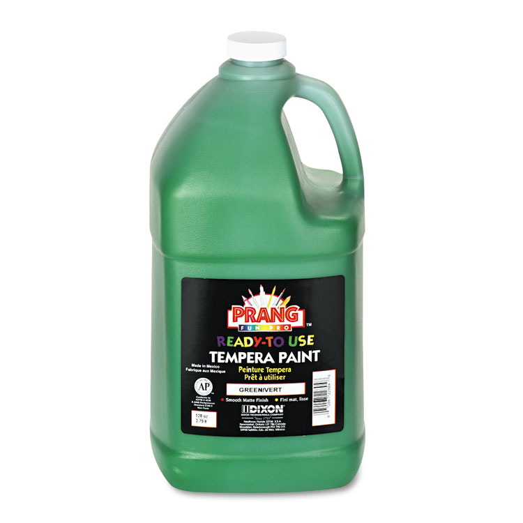 Prang Ready-to-Use Tempera Paint, Green, 1 gal Bottle (DIX22804)