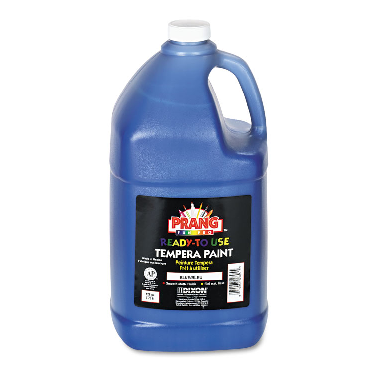 Prang Ready-to-Use Tempera Paint, Blue, 1 gal Bottle (DIX22805)