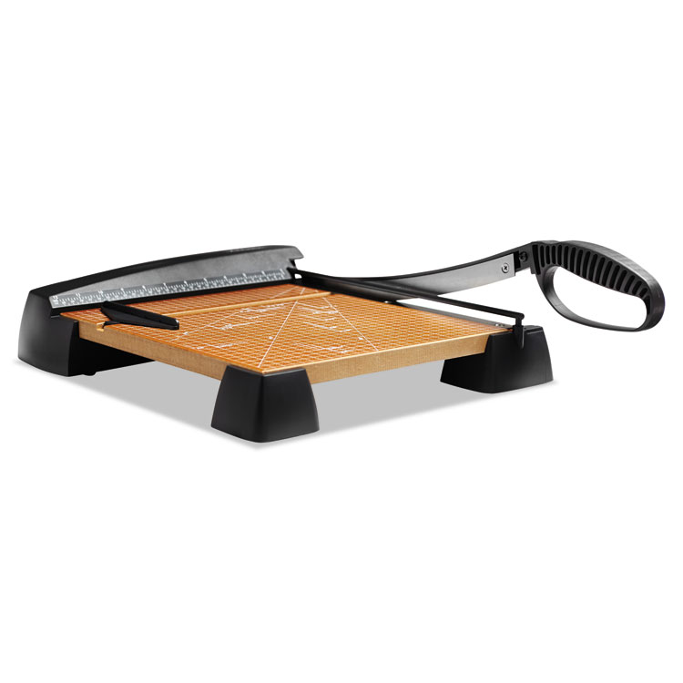 X-ACTO Heavy-Duty Wood Base Guillotine Trimmer, 12 Sheets, 12" Cut Length, 12 x 12 (EPI26312LMR)