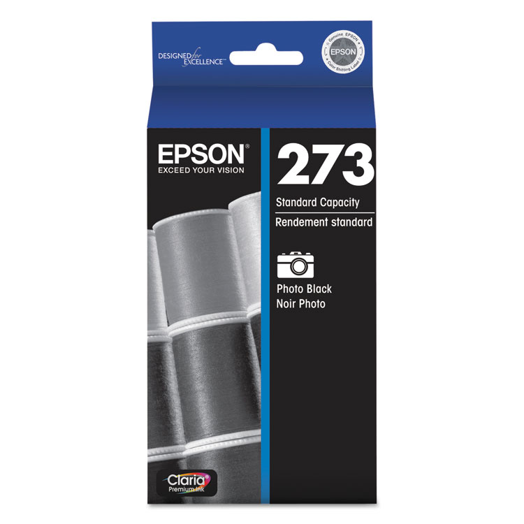 Epson T273120-S (273) Claria Ink, 210 Page-Yield, Photo Black (EPST273120S)