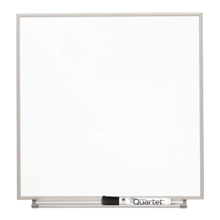 Quartet Matrix Magnetic Boards, 16" x 16", White Surface, Satin Aluminum Frame (QRTM1616)