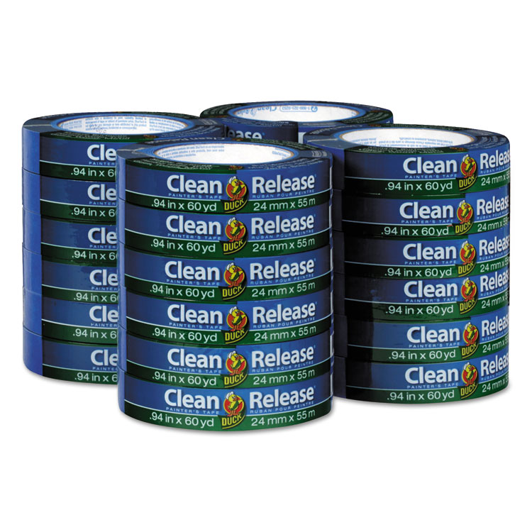 Duck Clean Release Painter's Tape, 3" Core, 0.94" x 60 yds, Blue, 24/Carton (DUC284371)