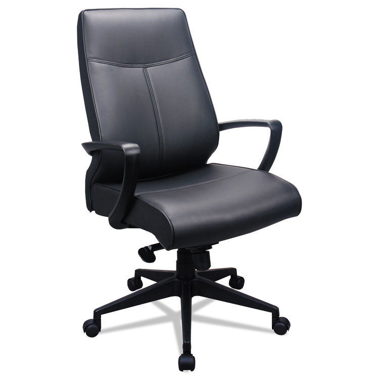 Tempur-Pedic by Raynor 300 Leather High-Back Chair, Supports Up to 250 lb, 19.57" to 22.56" Seat Height, Black (EUTTP300)
