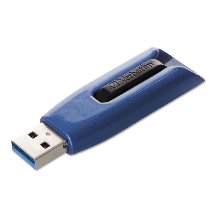 Verbatim V3 Max USB 3.0 Flash Drive, 256 GB, Blue (VER49809)