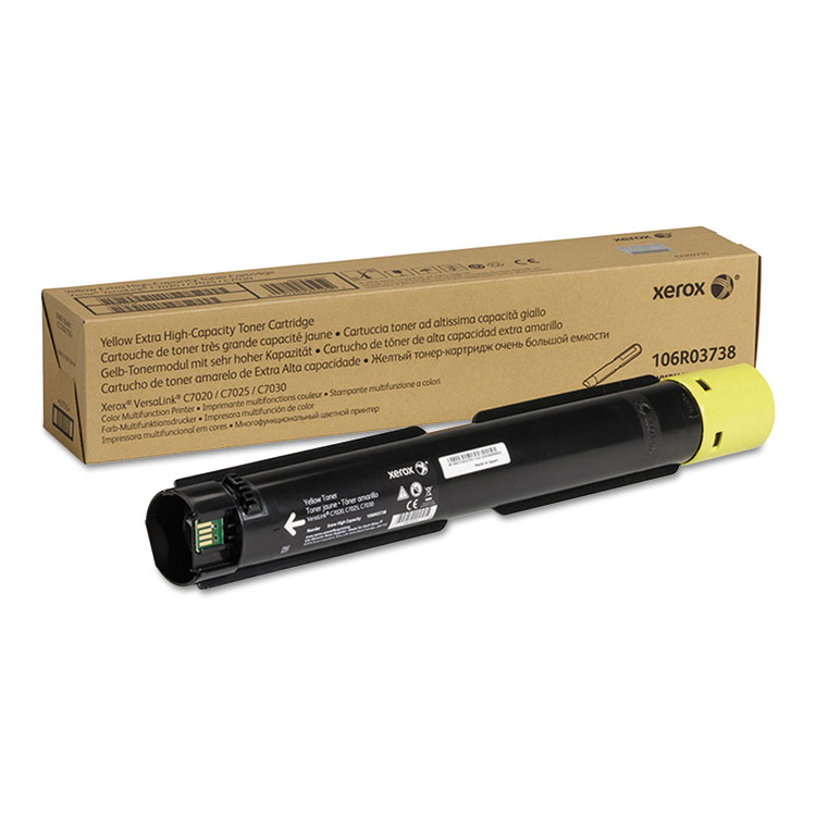 Xerox 106R03738 Extra High-Yield Toner, 16,500 Page-Yield, Yellow (XER106R03738)