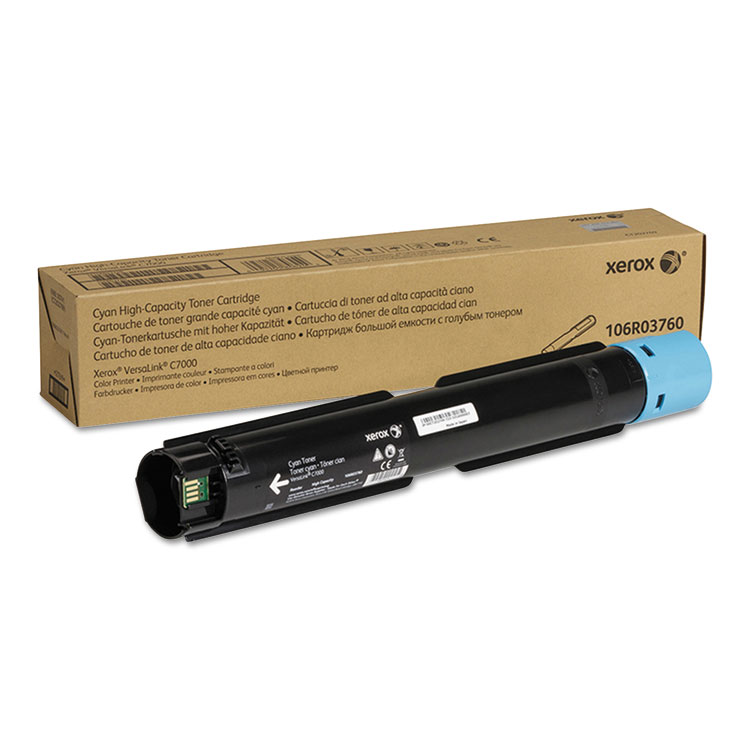 Xerox 106R03760 High-Yield Toner, 10,100 Page-Yield, Cyan (XER106R03760)