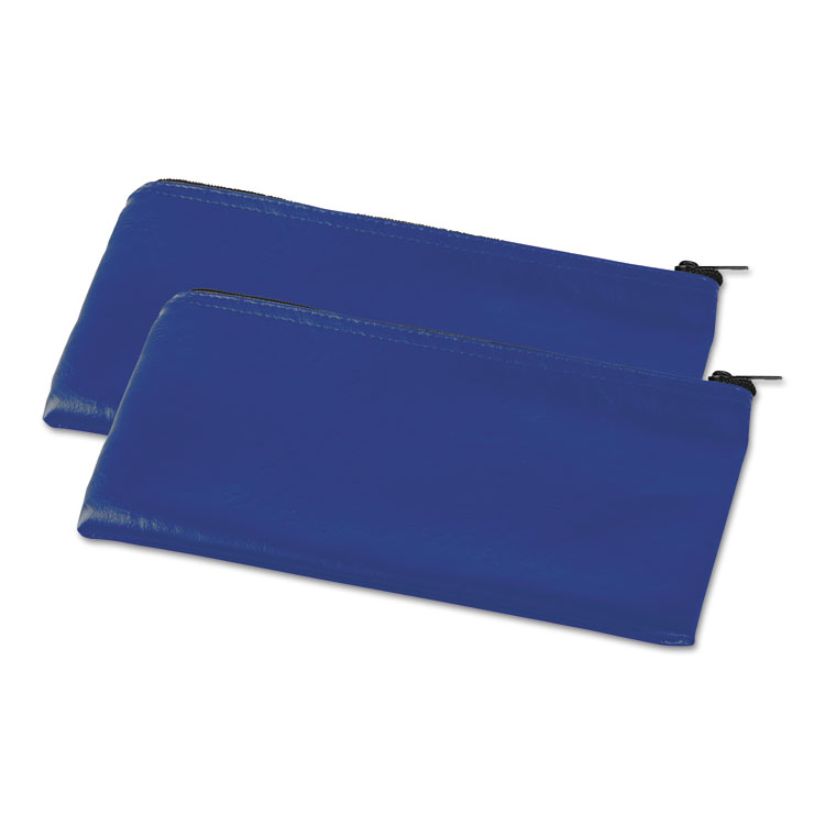 Universal Zippered Wallets/Cases, Leatherette PU, 11 x 6, Blue, 2/Pack (UNV69020)