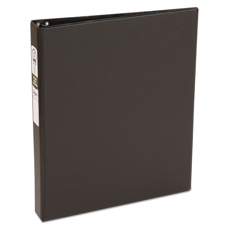 Avery Economy Non-View Binder with Round Rings, 3 Rings, 1" Capacity, 11 x 8.5, Black, (3301) (AVE03301)
