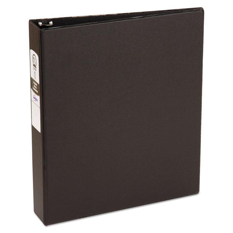 Avery Economy Non-View Binder with Round Rings, 3 Rings, 1.5" Capacity, 11 x 8.5, Black, (3401) (AVE03401)