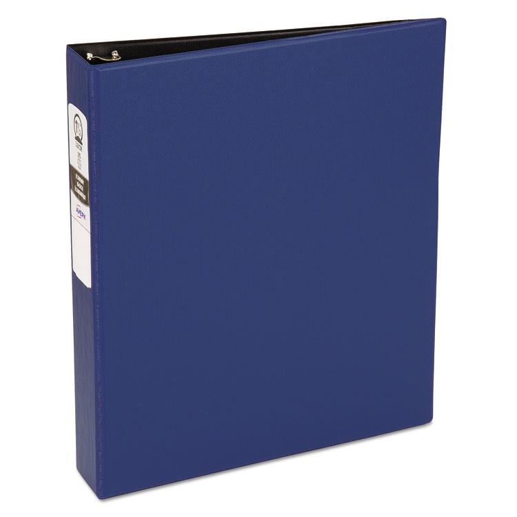 Avery Economy Non-View Binder with Round Rings, 3 Rings, 1.5" Capacity, 11 x 8.5, Blue, (3400) (AVE03400)