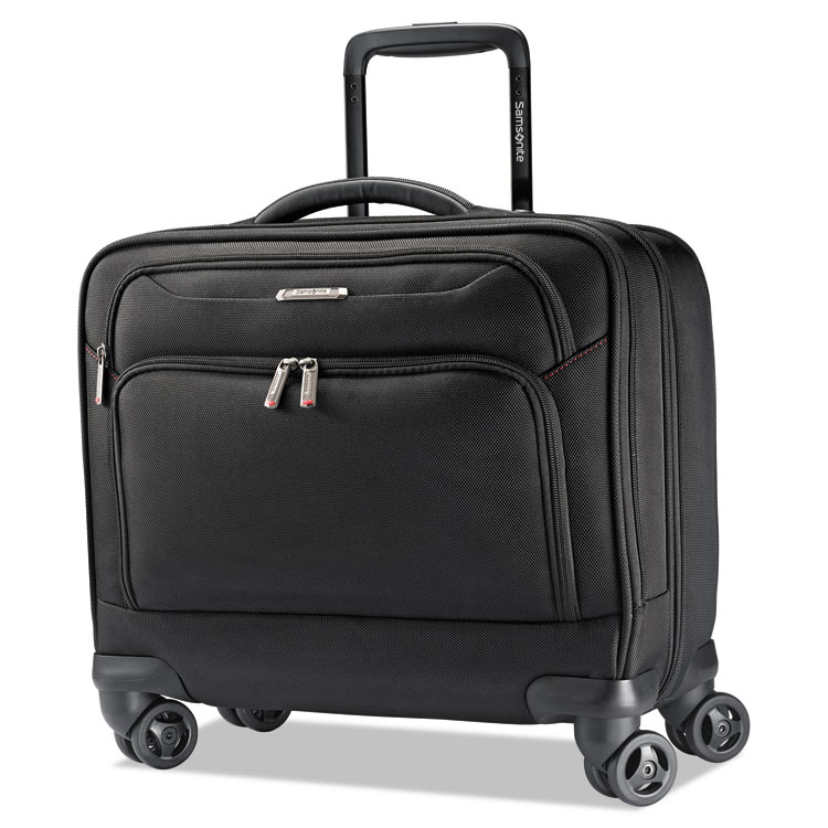 Samsonite Xenon 3 Spinner Mobile Office, Fits Devices Up to 15.6", Ballistic Polyester, 13.25 x 7.25 x 16.25, Black (SML894381041)