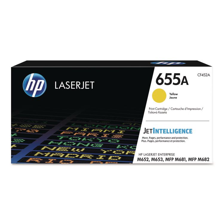 HP HP 655A, (CF452A) Yellow Original LaserJet Toner Cartridge (HEWCF452A)