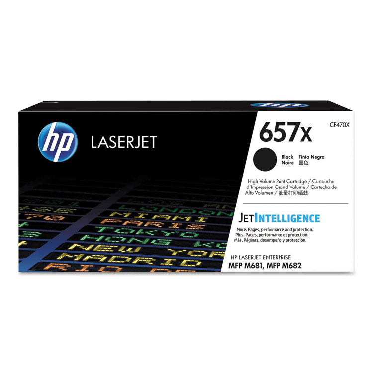 HP HP 657X, (CF470X) High-Yield Black Original LaserJet Toner Cartridge (HEWCF470X)