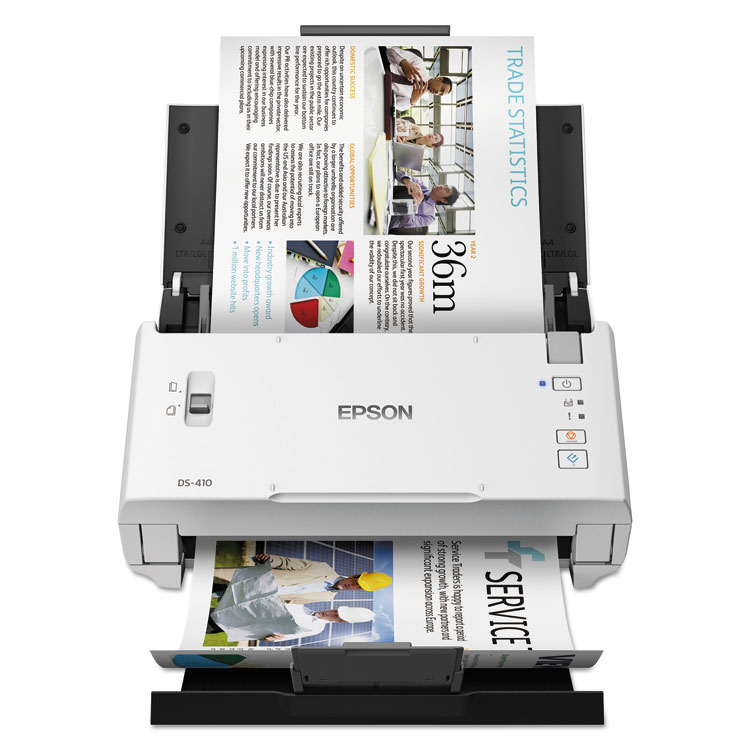 Epson DS-410 Document Scanner, 600 dpi Optical Resolution, 50-Sheet Duplex Auto Document Feeder (EPSB11B249201)