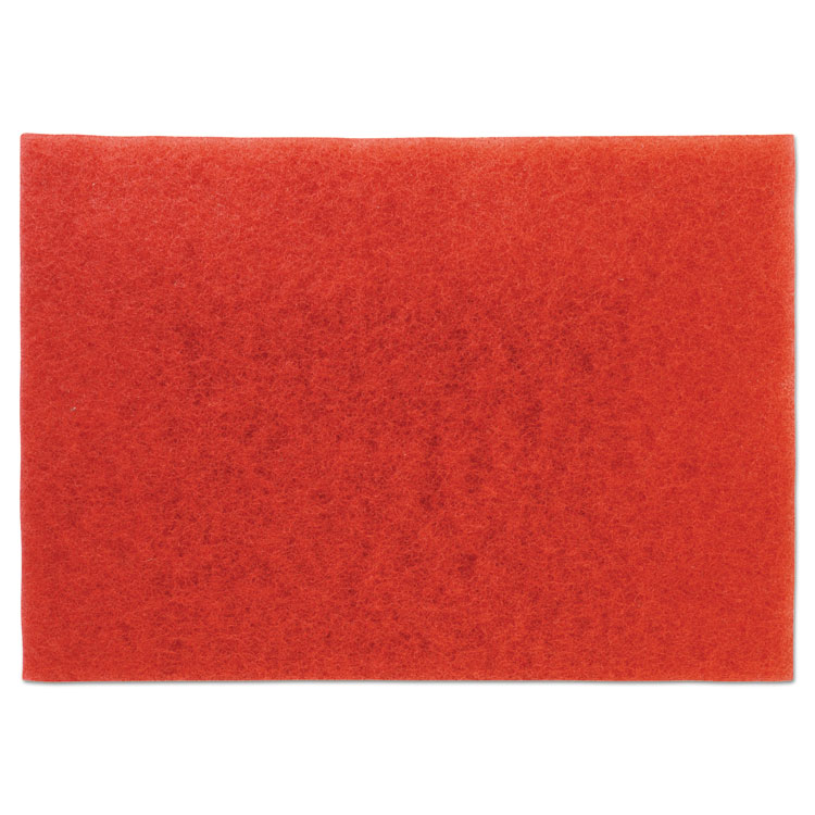 3M Low-Speed Buffer Floor Pads 5100, 28 x 14, Red, 10/Carton (MMM59065)