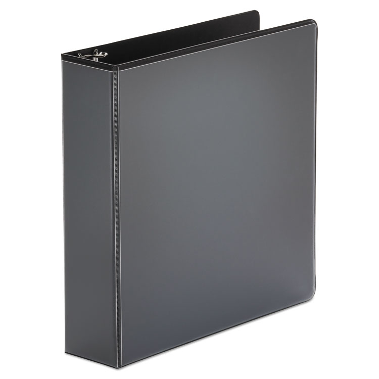 Universal Economy Round Ring View Binder, 3 Rings, 2" Capacity, 11 x 8.5, Black (UNV20981)