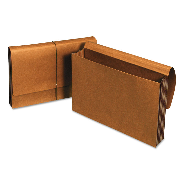 Universal Extra Wide Expanding Wallets, 5.25" Expansion, 1 Section, Elastic Cord Closure, Legal Size, Redrope (UNV13080)