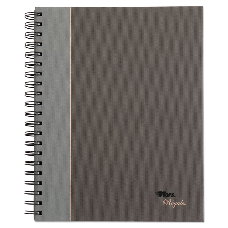 Royal Royale Wirebound Business Notebooks, 1-Subject, Medium/College Rule, Black/Gray Cover, (96) 10.5 x 8 Sheets (TOP25331)