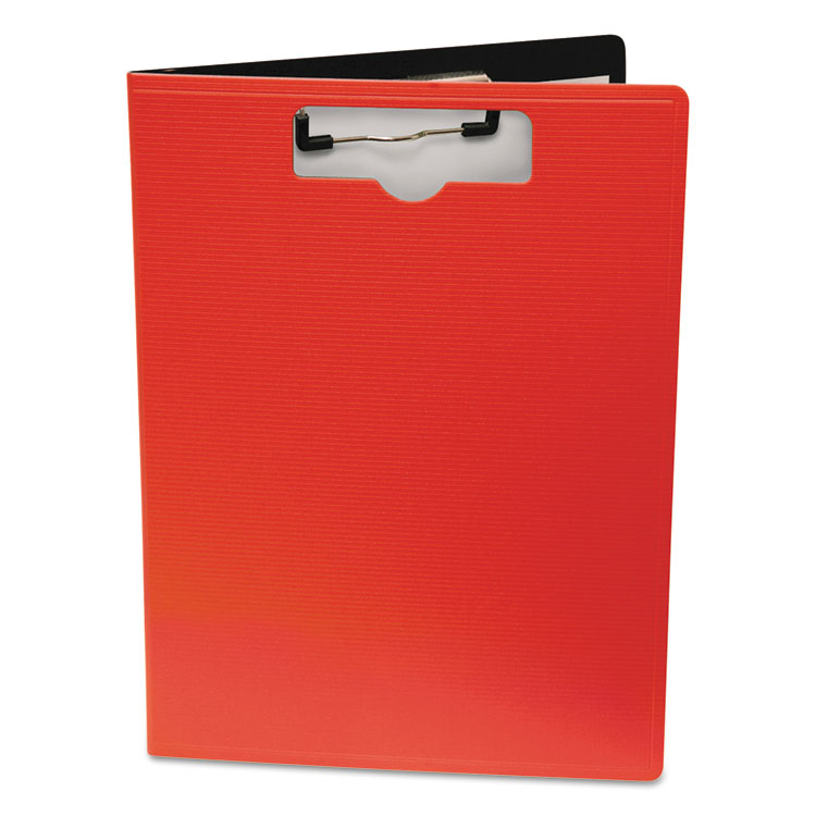 Mobile OPS Portfolio Clipboard with Low-Profile Clip, Portrait Orientation, 0.5" Clip Capacity, Holds 8.5 x 11 Sheets, Red (BAU61632)