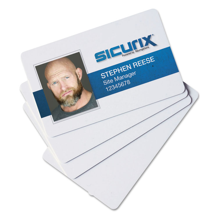 SICURIX SICURIX Blank ID Card, 2 1/8 x 3 3/8, White, 100/Pack (BAU80300)