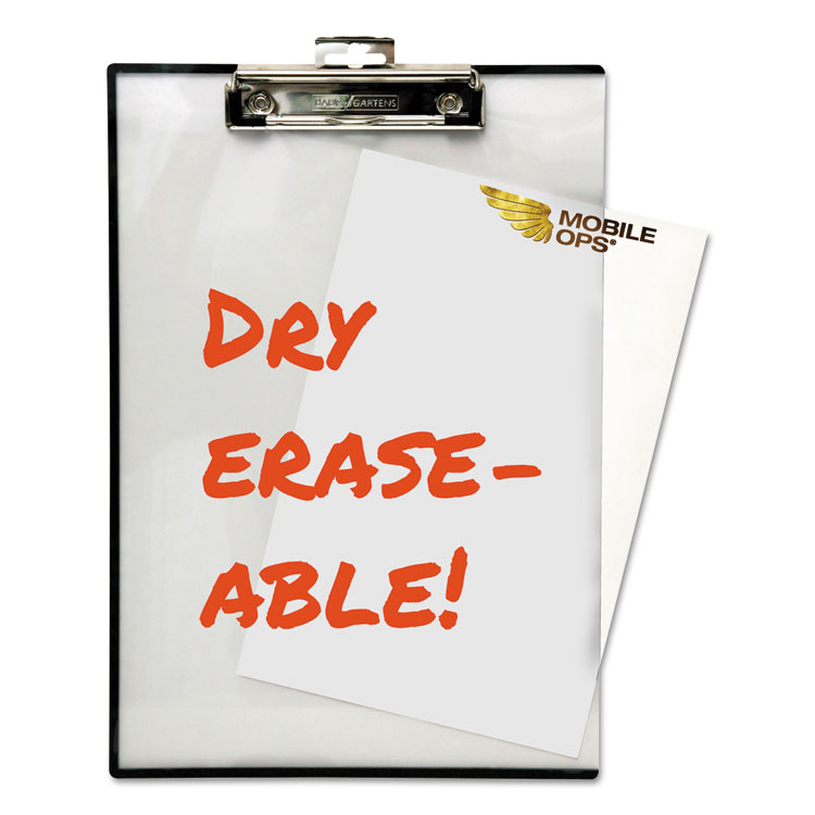 Mobile OPS Quick Reference Clipboard, 0.5" Clip Capacity, Holds 8.5 x 11 Sheets, Clear (BAUTA1611)