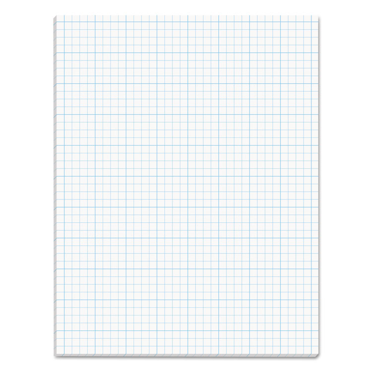 TOPS Cross Section Pads, Cross-Section Quadrille Rule (4 sq/in, 1 sq/in), 50 White 8.5 x 11 Sheets (TOP35041)
