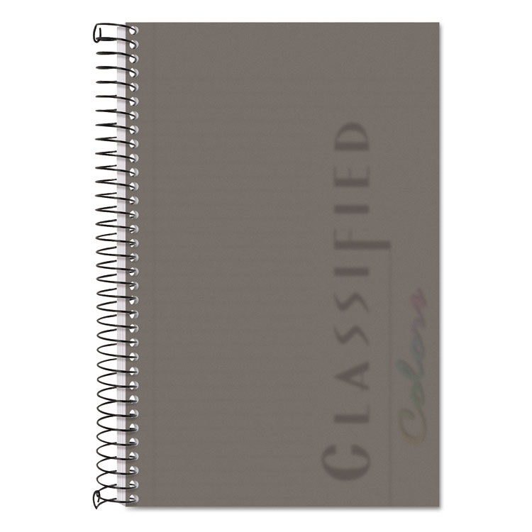 TOPS Color Notebooks, 1-Subject, Narrow Rule, Graphite Cover, (100) 8.5 x 5.5 White Sheets (TOP73507)