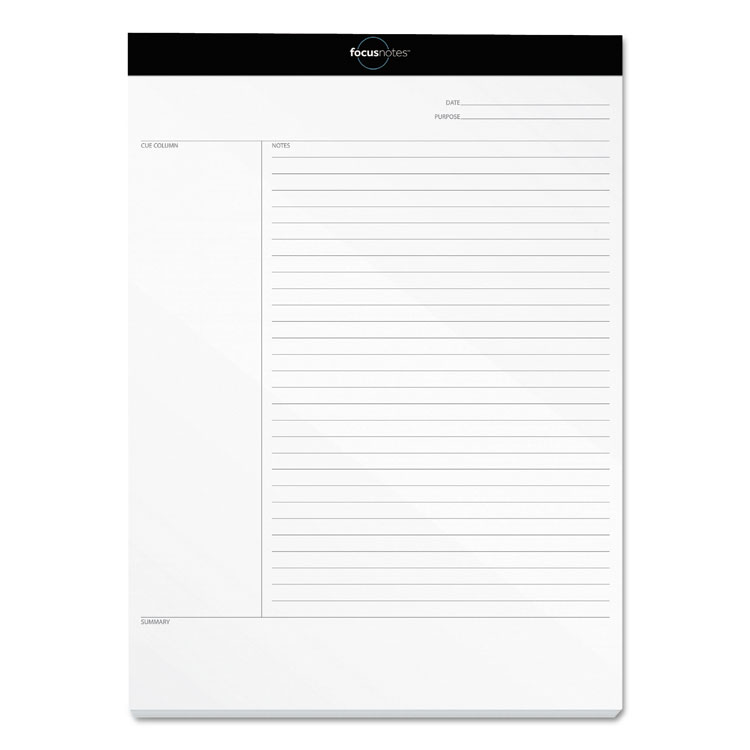 TOPS FocusNotes Legal Pad, Meeting-Minutes/Notes Format, 50 White 8.5 x 11.75 Sheets (TOP77103)