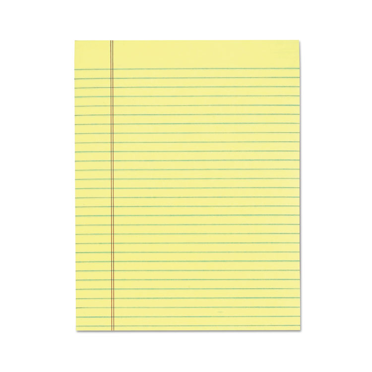 TOPS "The Legal Pad" Glue Top Pads, Wide/Legal Rule, 50 Canary-Yellow 8.5 x 11 Sheets, 12/Pack (TOP7522)