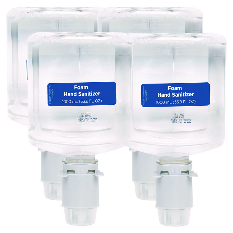 Georgia Pacific Professional Pacific Blue Ultra Foam Hand Sanitizer Refill For Manual Dispensers, 1,000 mL, Fragrance-Free, 4/Carton (GPC43335)