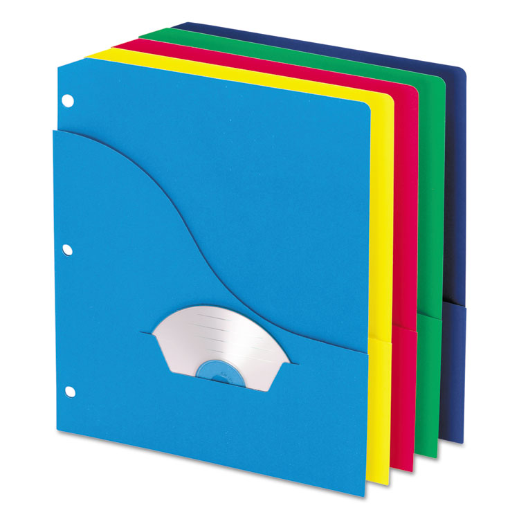 Pendaflex Pocket Project Folders, 3-Hole Punched, Letter Size, Assorted Colors, 10/Pack (PFX32900)