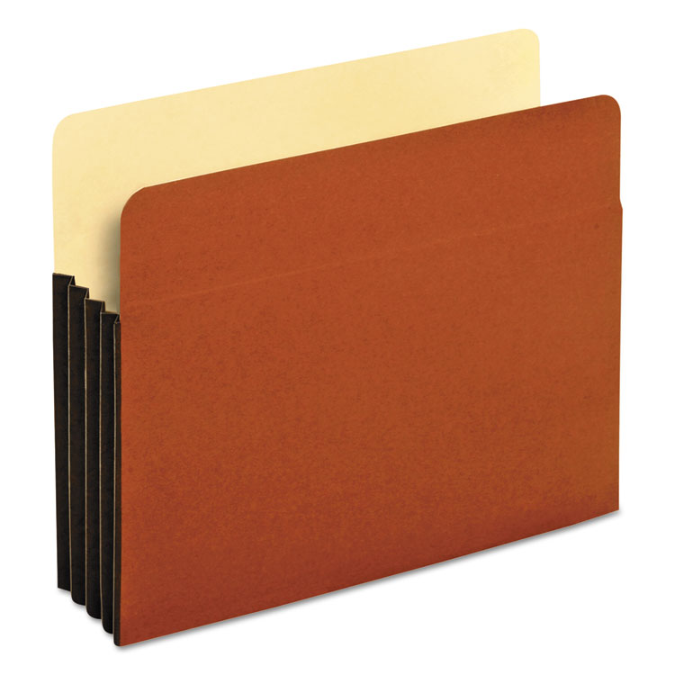Pendaflex File Pocket with Tyvek, 3.5" Expansion, Letter Size, Redrope, 10/Box (PFX63264)